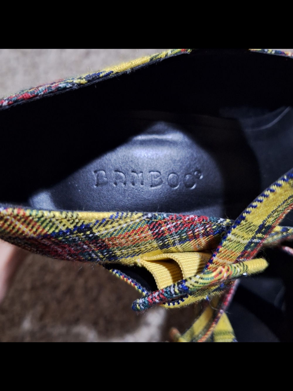 Bamboo Yellow Plaid Mary Jane Platform Heels Size 7.5 - Picture 5 of 7